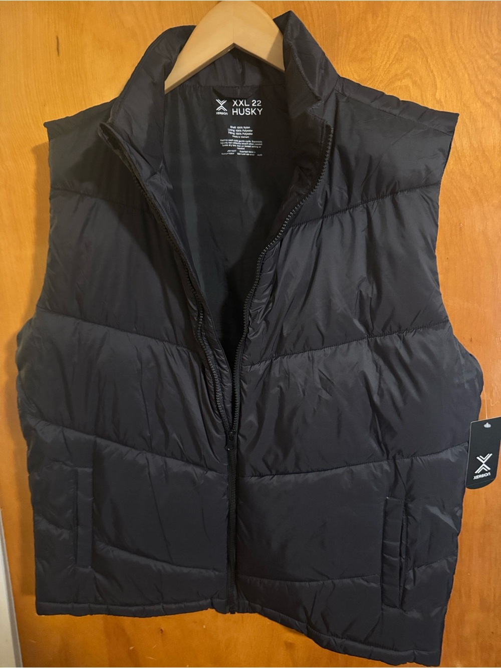 Black Puffer Vest Boys XXL Xersion